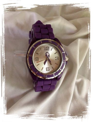 Armbanduhr "lila Schleife"