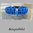geknotetes Armband mit Anhänger "blaue Schleife"